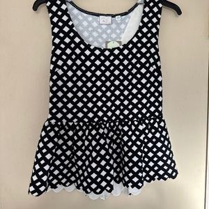 Women's 9-H15 STCL Anthropologie  Black and white top